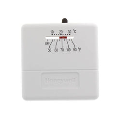 Resideo T812A1010 HEAT ONLY MECHANICAL THERMOSTAT. POSITIVE OFF SWITCH. PREMIER WHITE.  | Blackhawk Supply