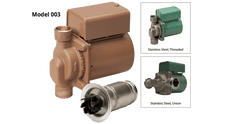 Taco 003-SC4-1 Circulator Pump | Stainless Steel | 1/40 HP | 115V | Single Phase | 3250 RPM | Union | 7 GPM | 4.5ft Max Head | 125 PSI Max Press. | Series 003  | Blackhawk Supply