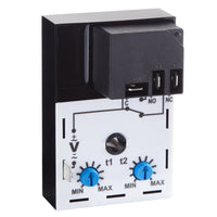 TH46168-17-35J | Repeat cycle (ON 1st) | 24V AC/DC | 30A SPDT | 3 - 300 seconds | 1.2 - 120 minutes | Encapsulated | Analog | Macromatic