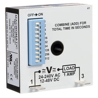 THL-8024U-40 | Timer | on delay | 12-125V DC 24-240V AC | 1 amp solid state output | 0.1-102.3 seconds time range Pack of 2 | Macromatic