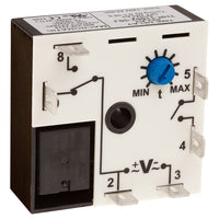 THR-12268-08J | Single shot falling edge (switch trigger) | 240V AC | 10A SPDT | 0.05 - 5 seconds | Encapsulated | Analog | Control Voltage connected at Relay common AND Single Pin Trigger | Macromatic