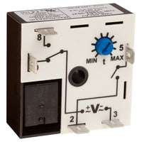 THR-12262-31JR9T | Single shot falling edge (switch trigger) | 240V AC | 10A SPDT | 0.05 - 5 seconds | Encapsulated | Analog | Control Voltage connected at Relay common AND Single Pin Trigger | Macromatic