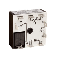 THR-11662-30R1 | OFF Delay (switch trigger) | 240V AC | 10A SPDT | 0.05 - 5 seconds | Encapsulated | Analog | Control Voltage connected at Relay common AND Single Pin Trigger | Macromatic