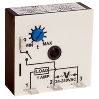 THS-1124A-33T | Timer | Triggered On Delay | 24-240VAC | 1 amp SPNO | 1 - 100 minutes | trigger tied to common Pack of 2 | Macromatic