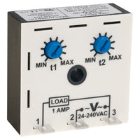 THS-1614A-36-17 | Delayed interval | 24 - 240V AC | 1A Normally Open (Solid State) | 0.01 - 1 second | .01 - 1 second | Encapsulated | Analog Pack of 2 | Macromatic