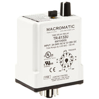 TR-6132U | Watchdog | 12-125V DC 24-240VAC | 10 amp DPDT | 50ms-100 Hrs | Plug-in | Macromatic
