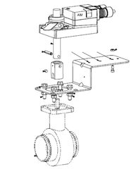 Belimo UBLK8173 For Belimo 2w 1.5" Vic 726 Ball Valve with Belimo Rotary Actuators AF/AM/GM  | Blackhawk Supply