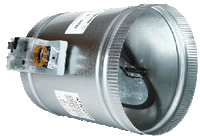 20 URD-15S | 20 URD-15S ROUND MOTORIZED DAMPER 15 SECOND POWER OPEN/POWER CLOSE | EWC Controls