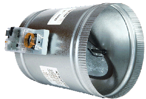 EWC Controls 14 URD-15S 14 URD-15S ROUND MOTORIZED DAMPER 15 SECOND POWER OPEN/POWER CLOSE  | Blackhawk Supply