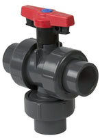 7123T1-010C | 1 CPVC TRUE UNION INDUSTRIAL 3 WAY FULL PORT VERTICAL T1 FLANGED EPDM | (PG:617) Spears