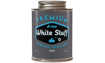 Jomar 400-001 - Case Qty. 72 White Stuff | 2 oz. tube Slow-Drying Soft-Set PTFE Thread Sealant Pack of 72 | Blackhawk Supply