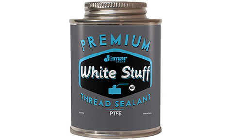 Jomar 400-001 - Case Qty. 72 White Stuff | 2 oz. tube Slow-Drying Soft-Set PTFE Thread Sealant Pack of 72 | Blackhawk Supply