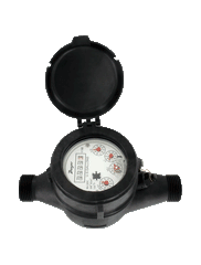 Dwyer WPTN-A-C-02-100 Multi-Jet plastic water meter with NSF Approval | 5/8" X 3/4" pipe size with 100 gallon pulse output  | Blackhawk Supply