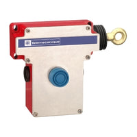 XY2CE1A250 | Latching emergency stop rope pull switch, Telemecanique rope pull switches XY2C, e XY2CE, RH side -1NC+1 NO, booted pushbutton | Telemecanique
