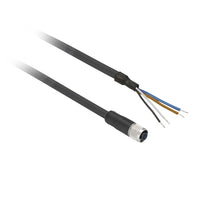 XZCP1141L5 | Pre wired connectors XZ, straight female, M12, 4 pins, cable PUR 5 m | Telemecanique