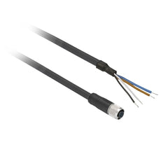 Telemecanique XZCPV1141L10 Pre wired connectors XZ, straight female, M12, 4 pins, cable PVC 10 m  | Blackhawk Supply