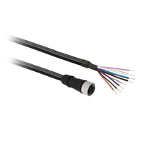 XZCP29P12L5 | Pre wired connectors XZ, straight female, M12, 8 pins, cable PUR 5 m | Telemecanique