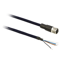 XZCPB1141L10 | Pre wired connectors XZ, straight female, M12 4 pins, shielded cable PUR 10 m | Telemecanique