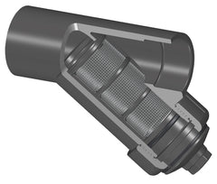 Spears YS22P8-040CL 4 PVC CL WYE STRAINER SOCKET EPDM P8 MESH  | Blackhawk Supply