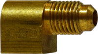 10319B | 3/8 X 1/4 (BS M FLARE X FIP ELB), Brass Fittings, SAE 45 Deg Flare, 90 Deg Female Elbow | Midland Metal Mfg.