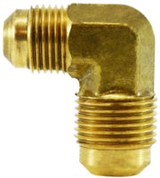 10419 | 1/2 X 3/8 RED MALE FLARE ELBOW, Brass Fittings, SAE 45 Deg Flare, Forged Reducing Elbow | Midland Metal Mfg.