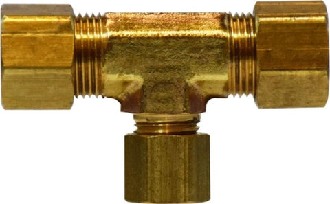 Midland Metal Mfg. 18116 1/2 X 1/2 X 1/4 REDUCNG COMP TEE, Brass Fittings, Compression, Forged Reducing Tee  | Blackhawk Supply