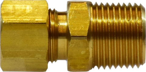Midland Metal Mfg. 18204 7/16 X 3/8 (COMP X MIP ADAPTER), Brass Fittings, Compression, Male Adapter  | Blackhawk Supply