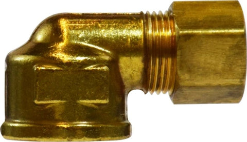 Midland Metal Mfg. 18262 1/2 X 3/8 (COMP X FIP ELBOW), Brass Fittings, Compression, Female Elbow  | Blackhawk Supply