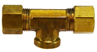 18322 | 3/8 X 1/4 (COMP X FIP BRANCH TEE), Brass Fittings, Compression, Forged Tee | Midland Metal Mfg.
