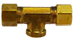 Midland Metal Mfg. 18322 3/8 X 1/4 (COMP X FIP BRANCH TEE), Brass Fittings, Compression, Forged Tee  | Blackhawk Supply