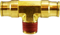 20116 | 1/4 X 1/4 (PUSH-IN X MIP BRNCH T), Brass Fittings, Brass Push In Fittings, Fixed Male Branch Tee | Midland Metal Mfg.