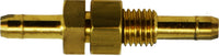 21082 | 1/4 SB BLKHD UNION, Brass Fittings, Single and Double Barb, Bulkhead Union | Midland Metal Mfg.