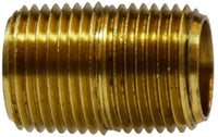 28133 | 3/8 X CLOSE YELLOW BRASS NIPPLE, Brass Fittings, Pipe, Close Nipple | Midland Metal Mfg.