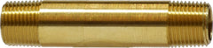 Midland Metal Mfg. 28141 1/8 X 2 YELLOW BR NIPPLE, Brass Fittings, Pipe, Long Nipple  | Blackhawk Supply
