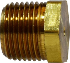 Midland Metal Mfg. 28202S 1/4 SOLID HEX HEAD PLUG, Brass Fittings, Pipe, Solid Hex Head Plug  | Blackhawk Supply