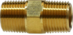 Midland Metal Mfg. 28211 1/8 MIP HEX NIPPLE, Brass Fittings, Pipe, Hex Nipple  | Blackhawk Supply