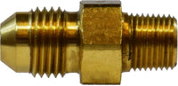 28701 | 7/16-20 X 1/8 (M JIC X MIP ADPT), Brass Fittings, JIC 37 Deg Flare, Straight | Midland Metal Mfg.