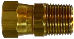 Midland Metal Mfg. 28753 9/16-18 X 1/4 (FE JIC X MIP ADPT), Brass Fittings, JIC 37 Deg Flare, Straight Swivel Adapter JIC   | Blackhawk Supply
