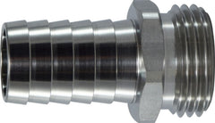 Midland Metal Mfg. 30040SS 316 SS 1/2 X 3/4 (HB X MGH ADAPTER), Brass Fittings, Garden Hose, MALE END ONLY STAINLESS STEEL 316   | Blackhawk Supply