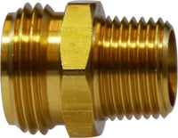 30063BE | 3/4MGH[1/2FIP]X 3/4MIP[1/2FIP], Brass Fittings, Garden Hose, Rigid MGH x Male Pipe | Midland Metal Mfg.