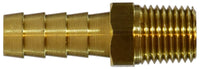 32309 | 1/4 X 3/8 (HOSE BARB X MIP BS ELB), Brass Fittings, Hose Barb, Forged Hose Barb 90 Deg Elbow | Midland Metal Mfg.