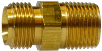32030 | 1/4 X 1/4 (M BALLSEAT X MIP ADPT), Brass Fittings, Hose Barb, Ballseat Male Adapter | Midland Metal Mfg.
