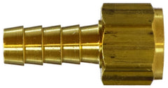 Midland Metal Mfg. 32129 1/4 X 3/8 (HB X FEM GASKET SWVL), Brass Fittings, Hose Barb, Swivel Female Adapter with Gasket  | Blackhawk Supply
