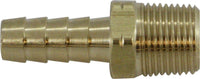 32451 | 1/4 BARB X 1/4 BSPT MALE ADAPTER, Brass Fittings, BSPT/ BSPP Fittings, Brass Rigid Male Barb Adapter | Midland Metal Mfg.