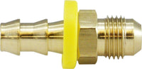 32901 | 1/4 X 5/16 (POHB X MALE JIC FLARE), Brass Fittings, Push On Hose Barb, Male JIC Flare Adapter | Midland Metal Mfg.