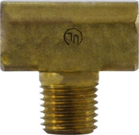 34001 | 1/4 INV FLARE X 1/4 MIP TEE, Brass Fittings, POL, Tee Check | Midland Metal Mfg.