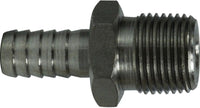 34587 | 1/4 SS BARB X 1/8 MIP, Brass Fittings, BEVERAGE FITTINGS, NPT TO BARB ADAPTER | Midland Metal Mfg.