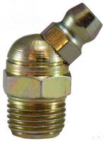 36116SS | 1/8-27 NPT 45 DEG GREASE FTG, Brass Fittings, Steel Grease Fittings, 45 Degree Angle Ball Check | Midland Metal Mfg.
