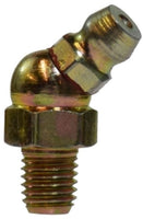 36148 | 1/4-28 45 GREASE FTG, Brass Fittings, Steel Grease Fittings, Long 45 Degree Ball Check | Midland Metal Mfg.