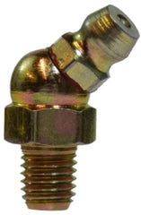 Midland Metal Mfg. 36148 1/4-28 45 GREASE FTG, Brass Fittings, Steel Grease Fittings, Long 45 Degree Ball Check  | Blackhawk Supply